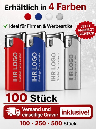 100x elektronisches feuerzeug - elektronisches,